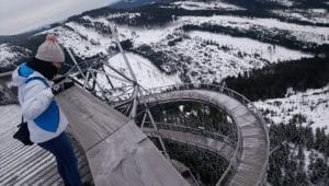 W drodze na szczyt Skywalk w Czechach
